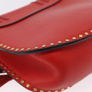 Chloe Shoulder Bag Leather Red Gold Auth 209516V-13