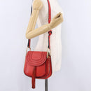 Chloe Shoulder Bag Leather Red Gold Auth 209516V-26