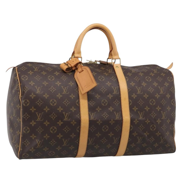 LOUIS VUITTON Monogram Keepall 50 Boston Bag M41426 LV Auth 209517V