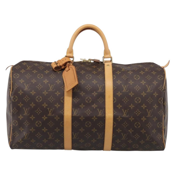 LOUIS VUITTON Monogram Keepall 50 Boston Bag M41426 LV Auth 209517V