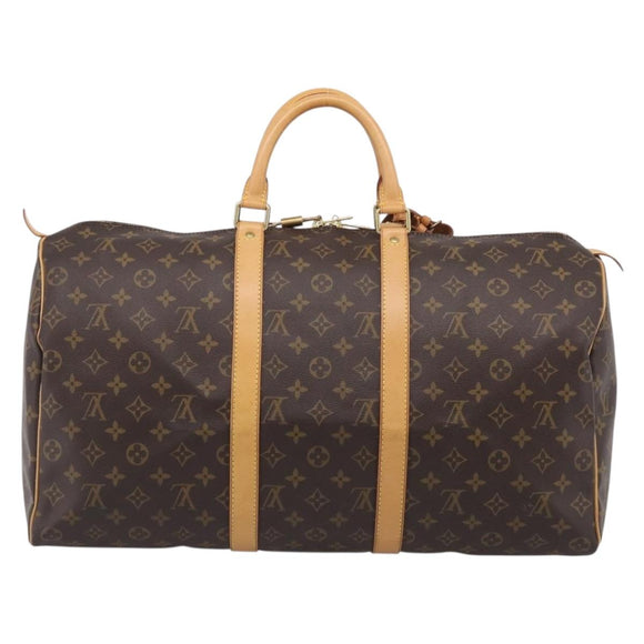 LOUIS VUITTON Monogram Keepall 50 Boston Bag M41426 LV Auth 209517V