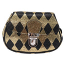 GUCCI Waist Bag Leather Gold Silver 605112 Auth 209520V-2