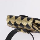 GUCCI Waist Bag Leather Gold Silver 605112 Auth 209520V-6
