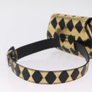 GUCCI Waist Bag Leather Gold Silver 605112 Auth 209520V-7