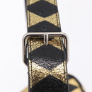GUCCI Waist Bag Leather Gold Silver 605112 Auth 209520V-9