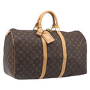 LOUIS VUITTON Monogram Keepall 50 Boston Bag M41426 LV Auth 209523V-1