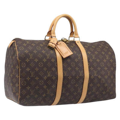 LOUIS VUITTON Monogram Keepall 50 Boston Bag M41426 LV Auth 209523V