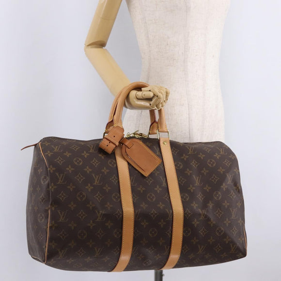 LOUIS VUITTON Monogram Keepall 45 Boston Bag M41428 LV Auth 209528V