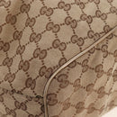GUCCI GG Canvas Hand Bag Beige Gold 211943 Auth 209529V-11