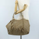 GUCCI GG Canvas Hand Bag Beige Gold 211943 Auth 209529V-22
