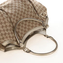 GUCCI GG Canvas Hand Bag Beige Gold 211943 Auth 209529V-6