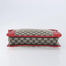 GUCCI GG Canvas Shoulder Bag Navy Gold 001 4205 Auth 209531A-11