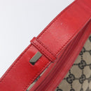 GUCCI GG Canvas Shoulder Bag Navy Gold 001 4205 Auth 209531A-17