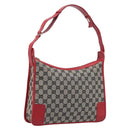 GUCCI GG Canvas Shoulder Bag Navy Gold 001 4205 Auth 209531A-1