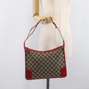 GUCCI GG Canvas Shoulder Bag Navy Gold 001 4205 Auth 209531A-26