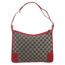 GUCCI GG Canvas Shoulder Bag Navy Gold 001 4205 Auth 209531A-3