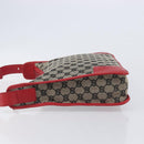 GUCCI GG Canvas Shoulder Bag Navy Gold 001 4205 Auth 209531A-5