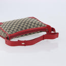 GUCCI GG Canvas Shoulder Bag Navy Gold 001 4205 Auth 209531A-7