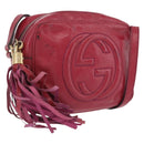 GUCCI Shoulder Bag Leather Pink Gold 308364 Auth 209533A-1