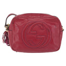 GUCCI Shoulder Bag Leather Pink Gold 308364 Auth 209533A-2