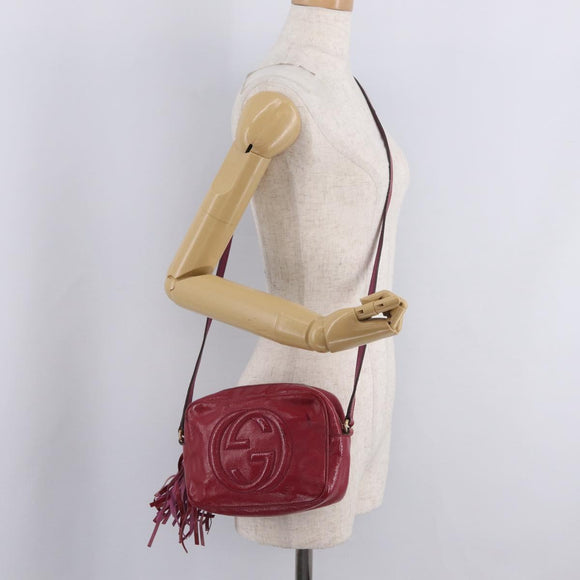 GUCCI Shoulder Bag Leather Pink Gold 308364 Auth 209533A