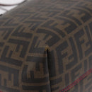 FENDI Zucca Canvas Tote Bag PVC Brown Black Auth 209535-10
