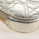 Christian Dior Chain Shoulder Pouch Leather 2way Gold Auth 209536M-12