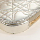Christian Dior Chain Shoulder Pouch Leather 2way Gold Auth 209536M-13