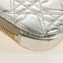 Christian Dior Chain Shoulder Pouch Leather 2way Gold Auth 209536M-14