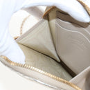 Christian Dior Chain Shoulder Pouch Leather 2way Gold Auth 209536M-22