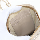 Christian Dior Chain Shoulder Pouch Leather 2way Gold Auth 209536M-23
