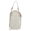 Christian Dior Chain Shoulder Pouch Leather 2way Gold Auth 209536M-3