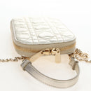 Christian Dior Chain Shoulder Pouch Leather 2way Gold Auth 209536M-6