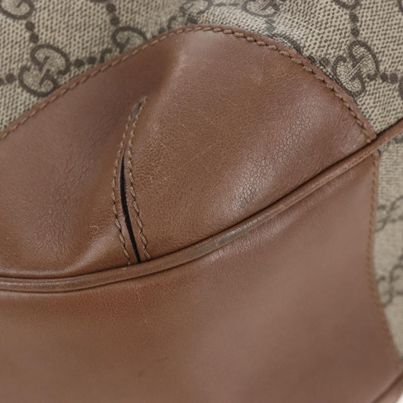GUCCI GG Supreme Shoulder Bag PVC Beige Gold 309618 Auth 209537A