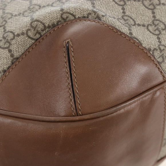 GUCCI GG Supreme Shoulder Bag PVC Beige Gold 309618 Auth 209537A