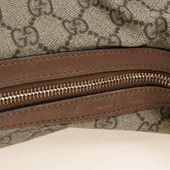 GUCCI GG Supreme Shoulder Bag PVC Beige Gold 309618 Auth 209537A