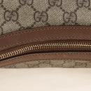 GUCCI GG Supreme Shoulder Bag PVC Beige Gold 309618 Auth 209537A-8