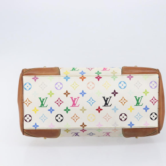 LOUIS VUITTON Monogram Multicolor Claudia Hand Bag White M40193 LV Auth 209541