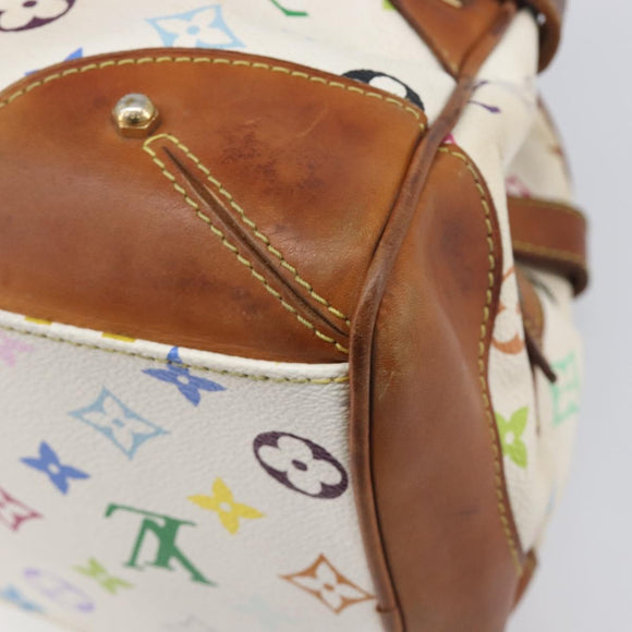 LOUIS VUITTON Monogram Multicolor Claudia Hand Bag White M40193 LV Auth 209541