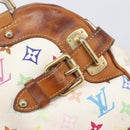 LOUIS VUITTON Monogram Multicolor Claudia Hand Bag White M40193 LV Auth 209541-16