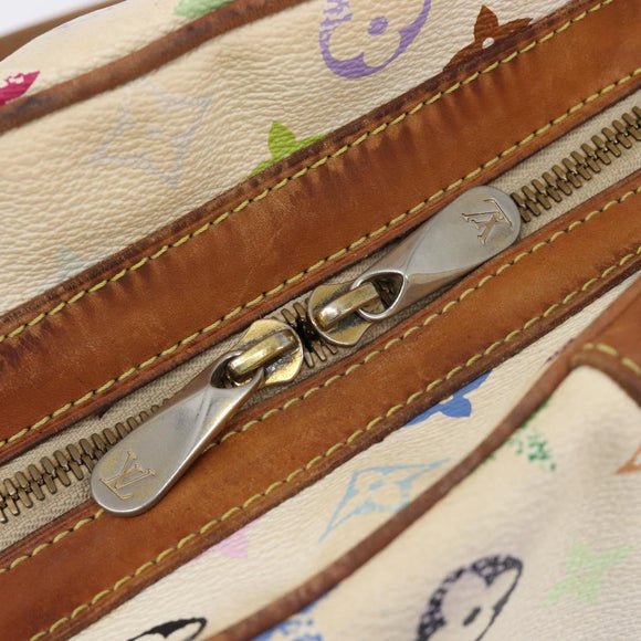 LOUIS VUITTON Monogram Multicolor Claudia Hand Bag White M40193 LV Auth 209541