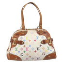 LOUIS VUITTON Monogram Multicolor Claudia Hand Bag White M40193 LV Auth 209541-3