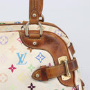 LOUIS VUITTON Monogram Multicolor Claudia Hand Bag White M40193 LV Auth 209541-4