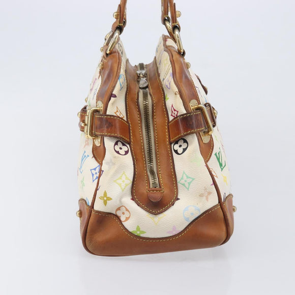 LOUIS VUITTON Monogram Multicolor Claudia Hand Bag White M40193 LV Auth 209541