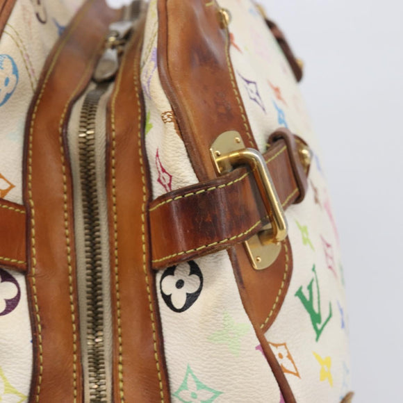 LOUIS VUITTON Monogram Multicolor Claudia Hand Bag White M40193 LV Auth 209541