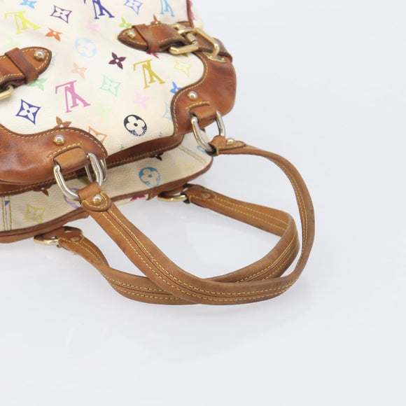 LOUIS VUITTON Monogram Multicolor Claudia Hand Bag White M40193 LV Auth 209541