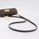 LOUIS VUITTON Damier Ebene Eva Shoulder Bag N55213 LV Auth 209542-11