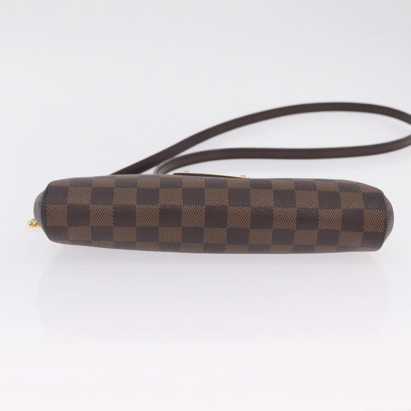 LOUIS VUITTON Damier Ebene Eva Shoulder Bag N55213 LV Auth 209542