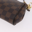 LOUIS VUITTON Damier Ebene Eva Shoulder Bag N55213 LV Auth 209542-17