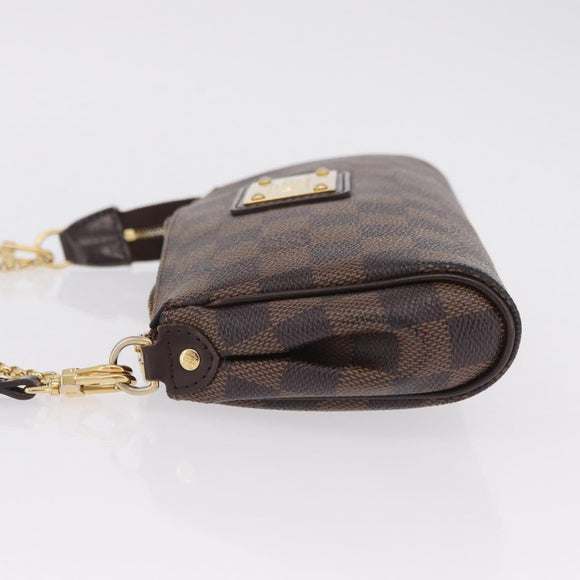 LOUIS VUITTON Damier Ebene Eva Shoulder Bag N55213 LV Auth 209542